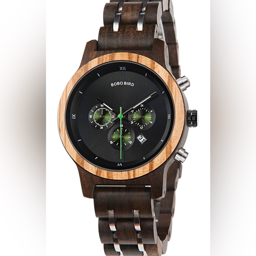 DARK WOODEN UNISEX MEN WOMAN BUSINESS WORK WATCH NEW